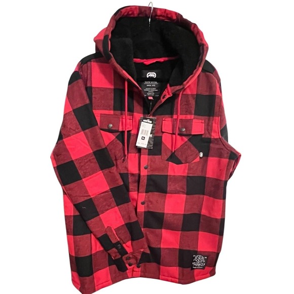 Ecko Men's Plaid Sherpa Varsity Jacket- Lined Y2K Retro‎ Size XL - Picture 1 of 13